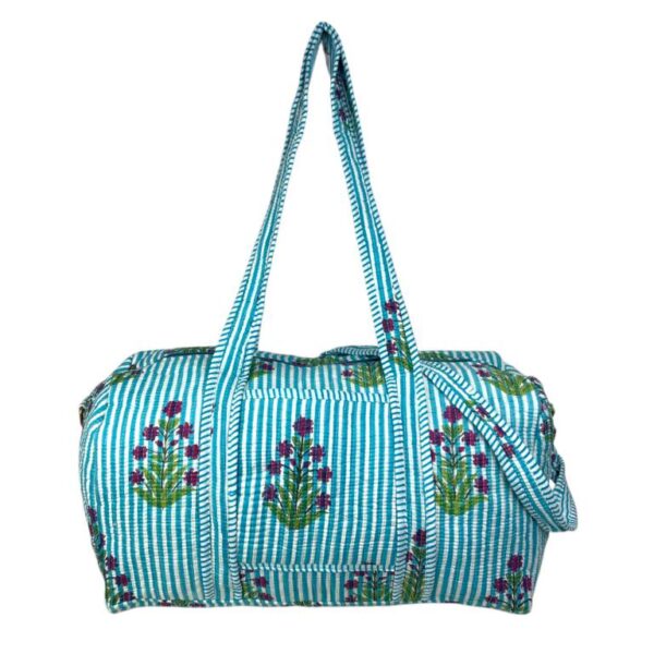 Bolso de Viaje Acolchado Algodón para Mujer con Asas Largas y Cremallera - Imagen 10