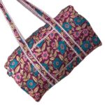 Bolso de Viaje Acolchado Algodón para Mujer con Asas Largas y Cremallera - Imagen 6