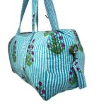 Bolso de Viaje Acolchado Algodón para Mujer con Asas Largas y Cremallera - Imagen 11