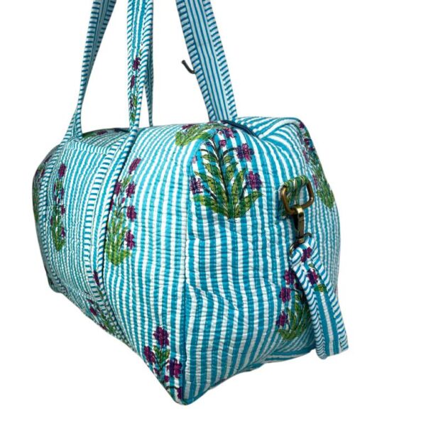 Bolso de Viaje Acolchado Algodón para Mujer con Asas Largas y Cremallera - Imagen 11