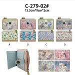 Monedero-Tarjetero de Mujer con Diseño Muñeca Sweet Candy, Caja, Mini Solapa y Cremallera