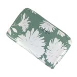 Cartera de Mujer en Piel Sintética con Caja, Diseño Flores y 2 Bolsillos con Cierre de Cremallera