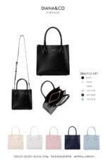 Bolso de Mano para Mujer en Piel Sintética con Asas Cortas, Tira Bandolera y Cierre de Cremallera - Imagen 2