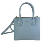 Bolso de Mano para Mujer en Piel Sintética con Asas Cortas, Tira Bandolera y Cierre de Cremallera