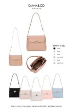 Bolso Bandolera en Piel Sintética para Mujer con Solapa y 3 Compartimentos Interiores - Imagen 2