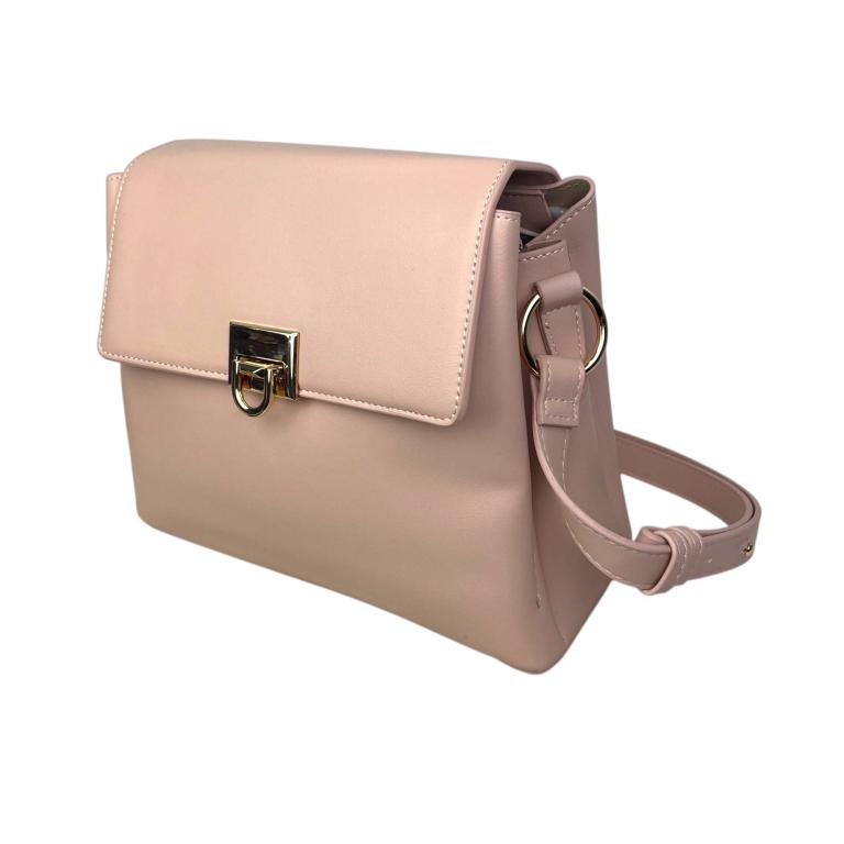 Bolso Bandolera en Piel Sintética para Mujer con Solapa y 3 Compartimentos Interiores