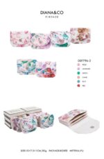 Monedero Compacto de Piel Sintética para Mujer con Caja, Diseño Flores y 3 Compartimentos - Imagen 2