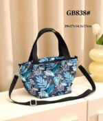 Bolsito de Mano en Nylon con Precioso Diseño Animado y 2 Bolsillos con Cremallera para Mujer