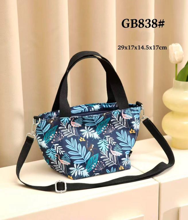 Bolsito de Mano en Nylon con Precioso Diseño Animado y 2 Bolsillos con Cremallera para Mujer