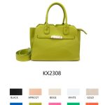 Bolso de Mano Sintético para Mujer con Gran Capacidad, 2 Asas Cortas y Tira Bandolera Ajustable