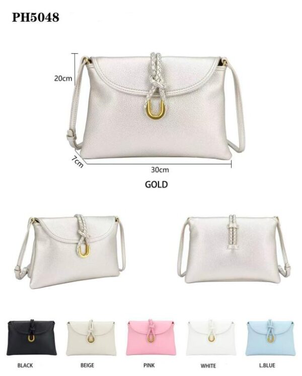 Bolso Bandolera Sintético de Mujer con Cierre de Cuerda, Solapa y Cremallera para Mujer - Imagen 2