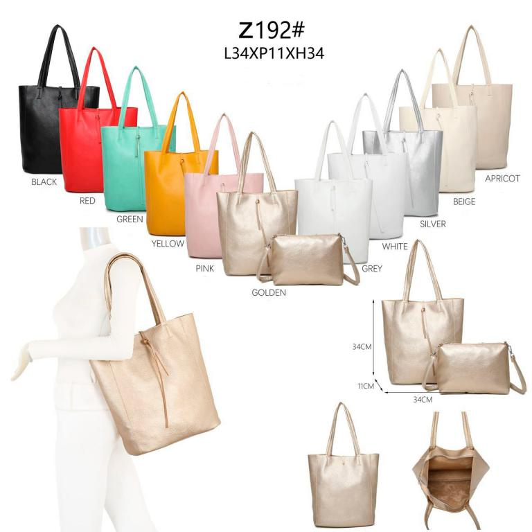 CGZ192-1-All Bolso de Hombro Sintético Universitario con Cremallera + Bolsito Bandolera Interno para Mujer - Imagen 1