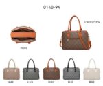 Bolso de Mano Sintético Tipo Maletín con Bolsillo Trasero y 2 Compartimentos Principales para Mujer-All- Mayorista España