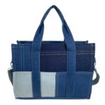 Bolso de Mano en Algodón Tipo Tote Grande para Mujer con Cremallera y Bolsillos Interiores