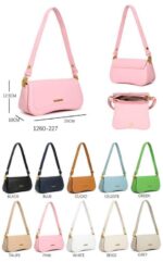 Bolso Bandolera Sintético para Mujer con Asa Larga Convertible de Botones y Cierre de Cremallera - Imagen 2