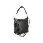 Bolso de Hombro de Mujer Piel Italiana con Cremalleras Laterales Decorativas - Imagen 5