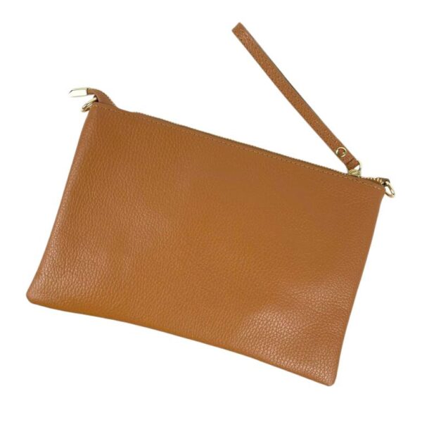 Bolso de Mano Piel Italiana con Enganche Dorado y Cierre de Cremallera para Mujer - Imagen 6