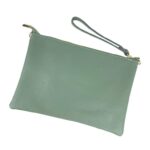 Bolso de Mano Piel Italiana con Enganche Dorado y Cierre de Cremallera para Mujer