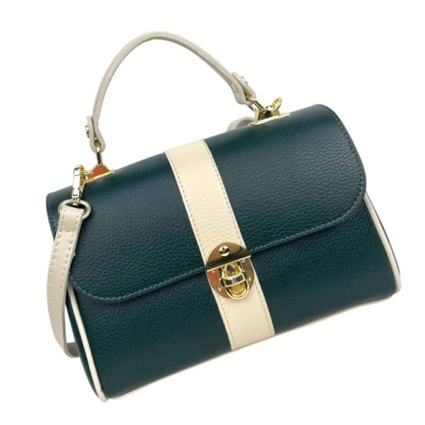 Bolso de Mano en Piel Italiana con 2 Bolsillos de Cremallera para Mujer - Imagen 2