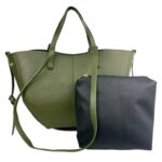 Bolso Grande de Piel Italiana con Gran Calidad, 2 Formas y Neceser Extra para Mujer