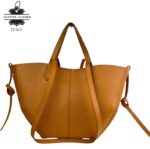 Bolso Grande de Piel Italiana con Gran Calidad, 2 Formas y Neceser Extra para Mujer - Imagen 4