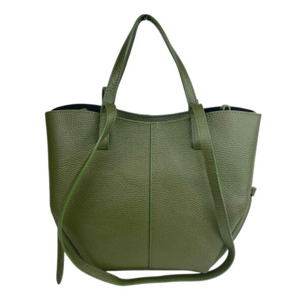 Bolso Grande de Piel Italiana con Gran Calidad, 2 Formas y Neceser Extra para Mujer - Imagen 2