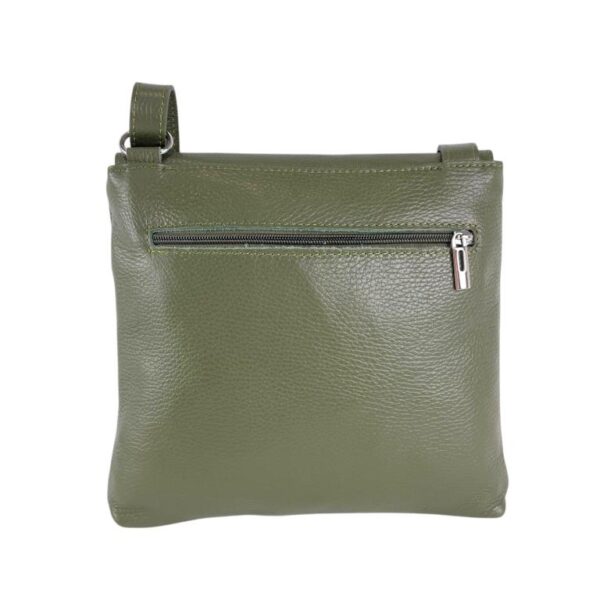 Bolso de Hombro en Piel Italiana con 3 Bolsillos Frontales bajo la Solapa de 2 Botones para Mujer - Imagen 21