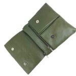 Bolso de Hombro en Piel Italiana con 3 Bolsillos Frontales bajo la Solapa de 2 Botones para Mujer - Imagen 23