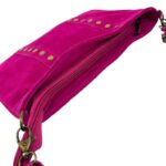 Bolso Bandolera en Piel de Serraje Italiana para Mujer con Tachuelas Decorativas Frontales y Cierre de Cremallera - Imagen 19