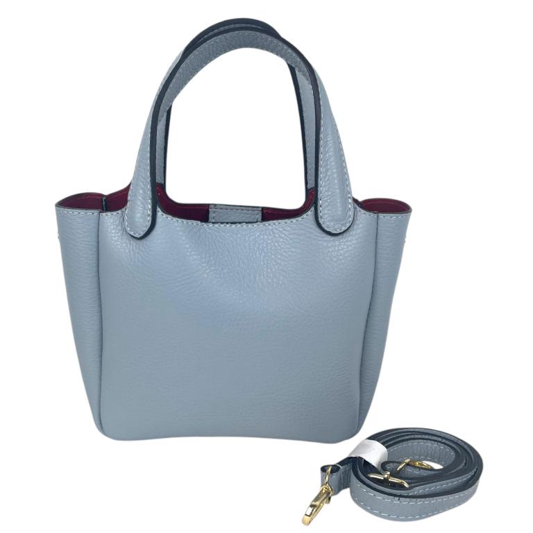 Bolso de Mano en Piel Italiana con Gran Calidad y 3 Compartimentos Interiores para Mujer