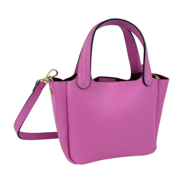 Bolso de Mano en Piel Italiana con Gran Calidad y 3 Compartimentos Interiores para Mujer - Imagen 12