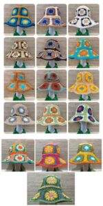 Sombrero de Papel Mujer con Diseño Flores y Talla Única para Verano - Imagen 29