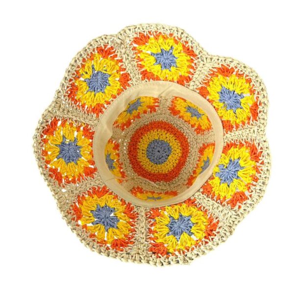 Sombrero de Papel Mujer con Diseño Flores y Talla Única para Verano - Imagen 24