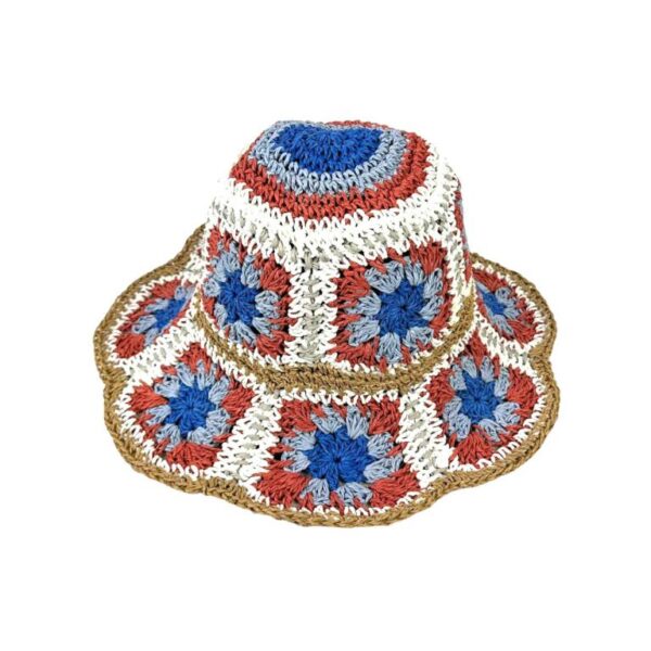 Sombrero de Papel Mujer con Diseño Flores y Talla Única para Verano - Imagen 26