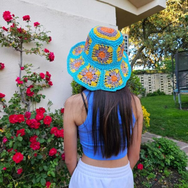 Sombrero de Papel Mujer con Diseño Flores y Talla Única para Verano - Imagen 5