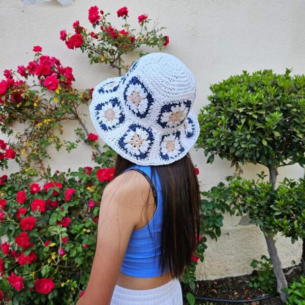 Sombrero de Papel Mujer con Diseño Flores y Talla Única para Verano - Imagen 10