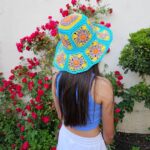Sombrero de Papel Mujer con Diseño Flores y Talla Única para Verano - Imagen 4