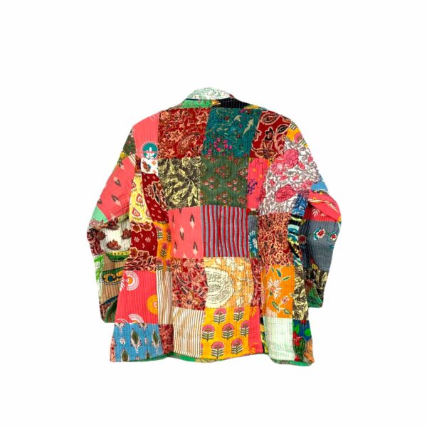 Chaqueta Reversible De Algodón Tela Pachtwork para Mujer con Estilo Exclusivo - Imagen 8