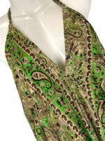 Vestido Largo Artesanal con Bonito Diseño en Seda India de Mujer con Espalda Descubierta y Talla Única - Imagen 3