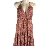 Vestido Largo Artesanal de Algodón con Escote, Tirantes y Espalda Descubierta para Mujer