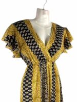 Vestido Largo Estilo Boho de Algodón con Cuello en V y Talla Única para Mujer - Imagen 3