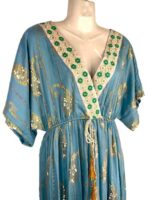 Vestido Largo Artesanal Estilo Boho para Mujer con Mangas, Cuello en V y Gran Calidad - Imagen 3