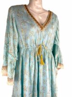 Vestido Artesanal Estilo Boho Chic con Manga Larga, Gran Calidad y Cordones Frontales para Mujer - Imagen 3