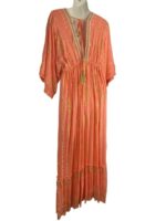 Vestido Largo Artesanal para Mujer con Preciosos Acabados, Manga Larga y Gran Calidad - Imagen 2