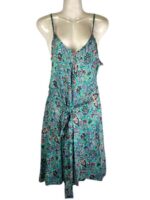 Ligero y Cómodo Vestido Largo Artesanal de Mujer en Seda India con Espalda Descubierta y Escote