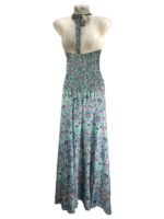 Vestido Largo de Mujer Artesanal Multicolor en Seda con Tirantes y Gran Calidad - Imagen 2