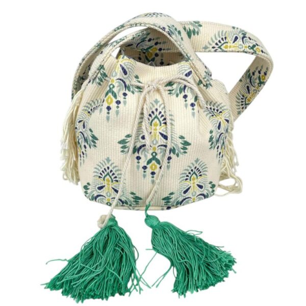 Bolso de Hombro Estilo Bohemio en Algodón con Cierre de Cuerdas y Gran Calidad para Mujer - Imagen 3