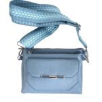 Bolsito Bandolera Sintético de Mujer con Bolsillo Frontal y 2 Compartimentos con Cierre de Cremallera