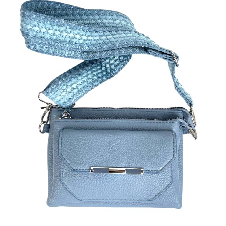 Bolsito Bandolera Sintético de Mujer con Bolsillo Frontal y 2 Compartimentos con Cierre de Cremallera