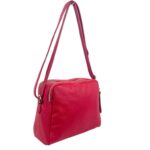 Bolso Bandolera en Piel Italiana con 3 Compartimentos con Cierre de Cremallera y Gran Calidad Mujer - Imagen 13